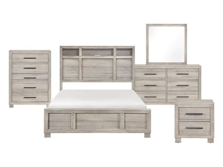 Everett Gray 5-Piece Queen Bedroom Set - Ornate Home