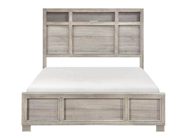 Everett Gray Eastern King Bed - Ornate Home