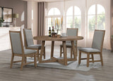 Everett Rustic Brown 5 Pc. Round Table Dining Set - Ornate Home