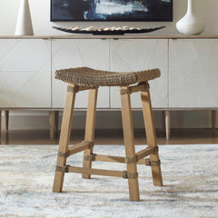 Everglade Woodtone Sea Grass Counter Stool - Ornate Home