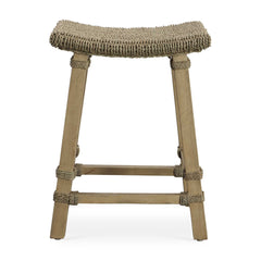 Everglade Woodtone Sea Grass Counter Stool - Ornate Home