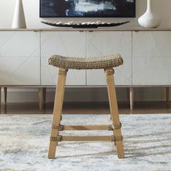 Everglade Woodtone Sea Grass Counter Stool - Ornate Home