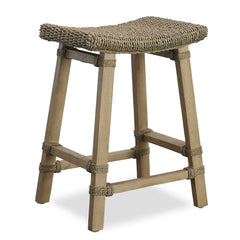 Everglade Woodtone Sea Grass Counter Stool - Ornate Home