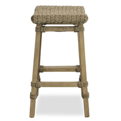 Everglade Woodtone Sea Grass Counter Stool - Ornate Home