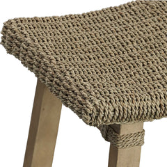 Everglade Woodtone Sea Grass Counter Stool - Ornate Home