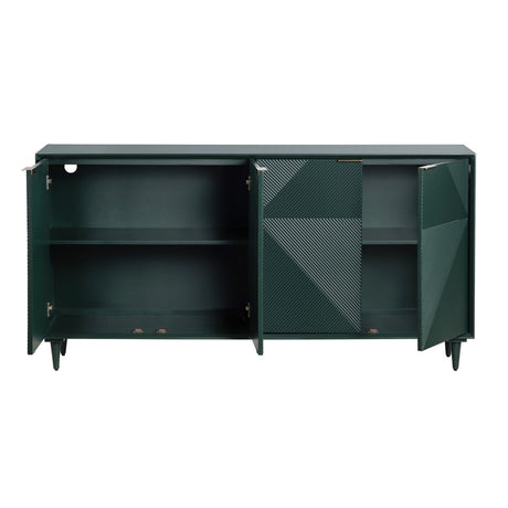 Evergreen Green Four Door Sideboard - Ornate Home