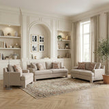 Everly Beige Loveseat - Ornate Home