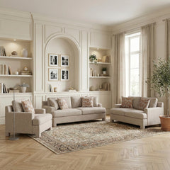 Everly Beige Loveseat - Ornate Home