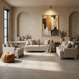 Everly Beige Loveseat - Ornate Home