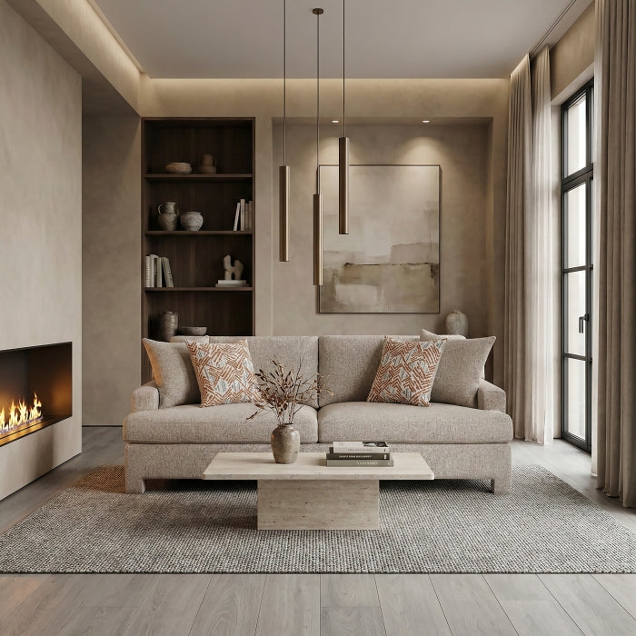 Everly Beige Sofa - Ornate Home