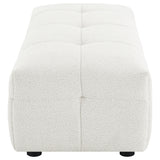 Everly Off White Ottoman - Ornate Home