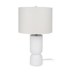 Everly White/Beige Cement Table Lamp - Ornate Home