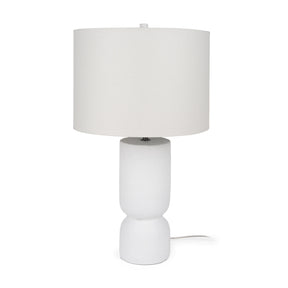 Everly White/Beige Cement Table Lamp - Ornate Home