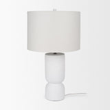 Everly White/Beige Cement Table Lamp - Ornate Home