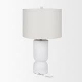 Everly White/Beige Cement Table Lamp - Ornate Home