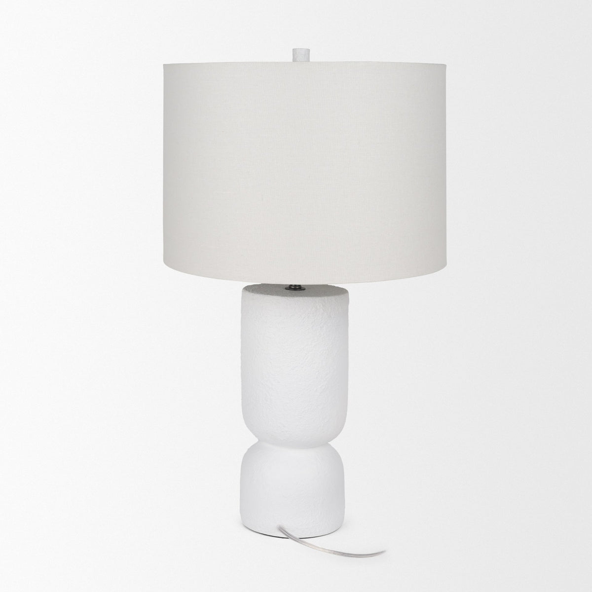 Everly White/Beige Cement Table Lamp - Ornate Home