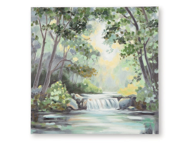 Evermaddick Green/Gray/White Wall Art - Ornate Home