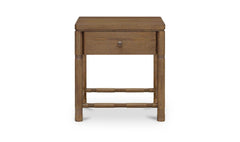 Evermore Natural 1 Drawer Nightstand Brown - Ornate Home