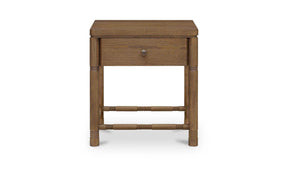 Evermore Natural 1 Drawer Nightstand Brown - Ornate Home