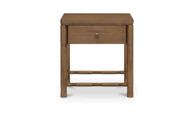 Evermore Natural 1 Drawer Nightstand Brown - Ornate Home