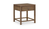 Evermore Natural 1 Drawer Nightstand Brown - Ornate Home