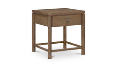 Evermore Natural 1 Drawer Nightstand Brown - Ornate Home