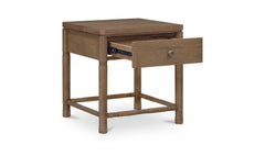 Evermore Natural 1 Drawer Nightstand Brown - Ornate Home