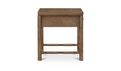 Evermore Natural 1 Drawer Nightstand Brown - Ornate Home