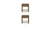 Evermore Natural 1 Drawer Nightstand Brown - Ornate Home