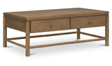 Evermore Natural Coffee Table Brown - Ornate Home