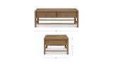 Evermore Natural Coffee Table Brown - Ornate Home