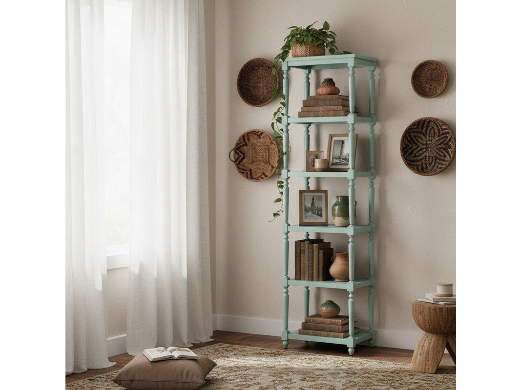 Evermore Turquoise 5 Shelf Etagere - Ornate Home