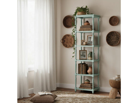 Evermore Turquoise 5 Shelf Etagere - Ornate Home
