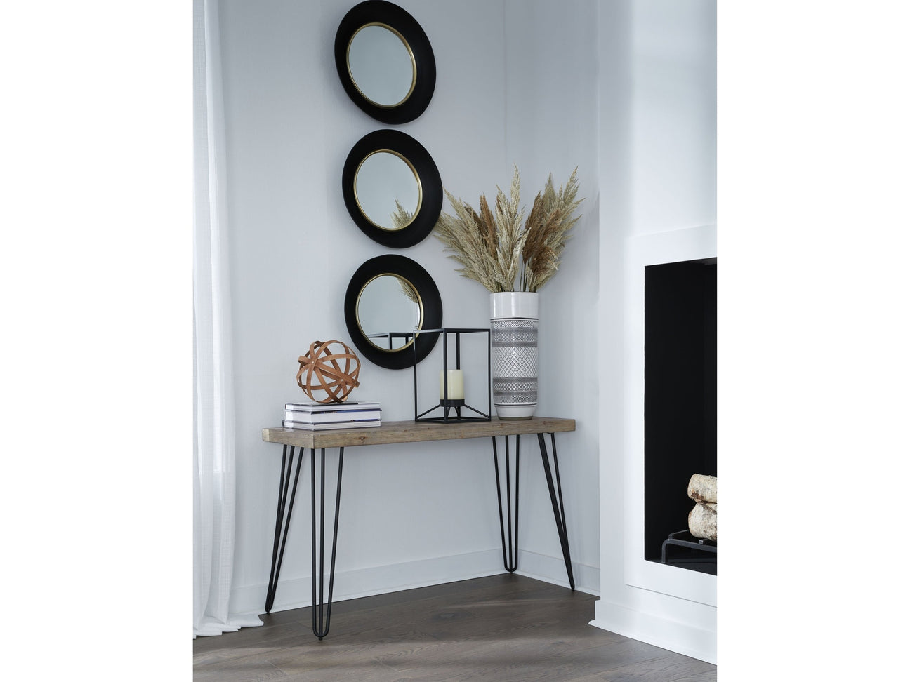 Everson Solid Fir Console Table in Sand Dollar - Ornate Home