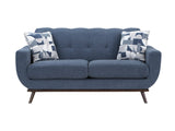 Everton Blue Loveseat - Ornate Home