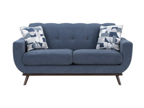 Everton Blue Loveseat - Ornate Home