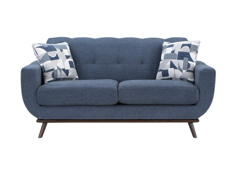 Everton Blue Loveseat - Ornate Home