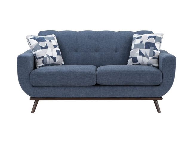 Everton Blue Loveseat - Ornate Home