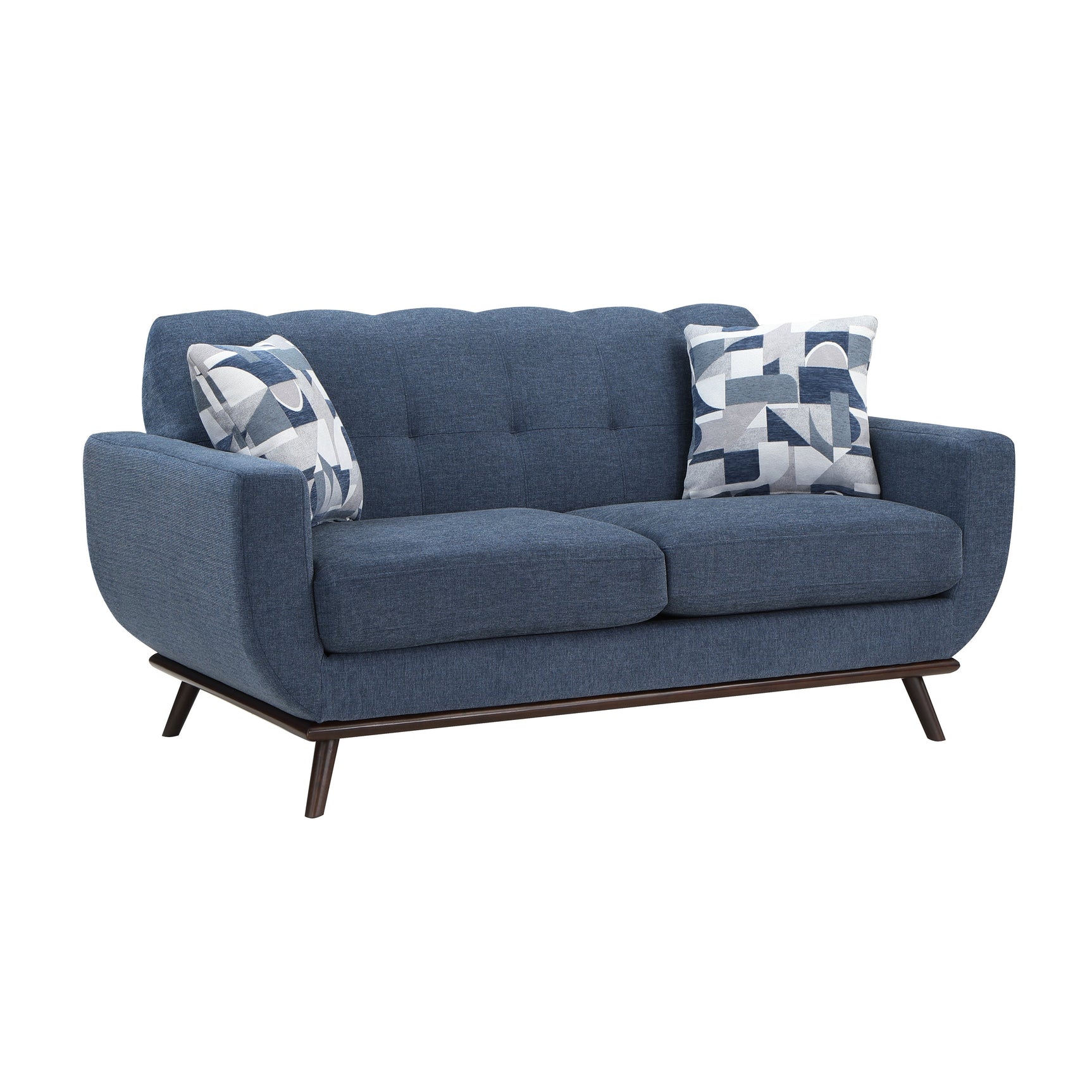 Everton Blue Loveseat - Ornate Home