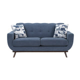 Everton Blue Loveseat - Ornate Home