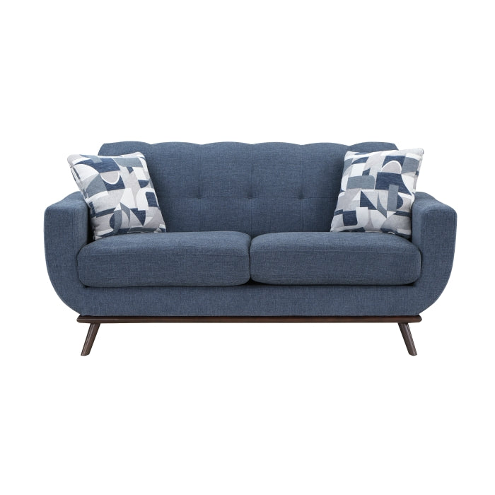 Everton Blue Loveseat - Ornate Home