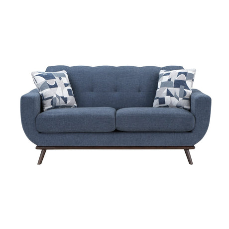 Everton Blue Loveseat - Ornate Home