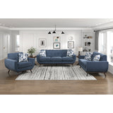 Everton Blue Loveseat - Ornate Home