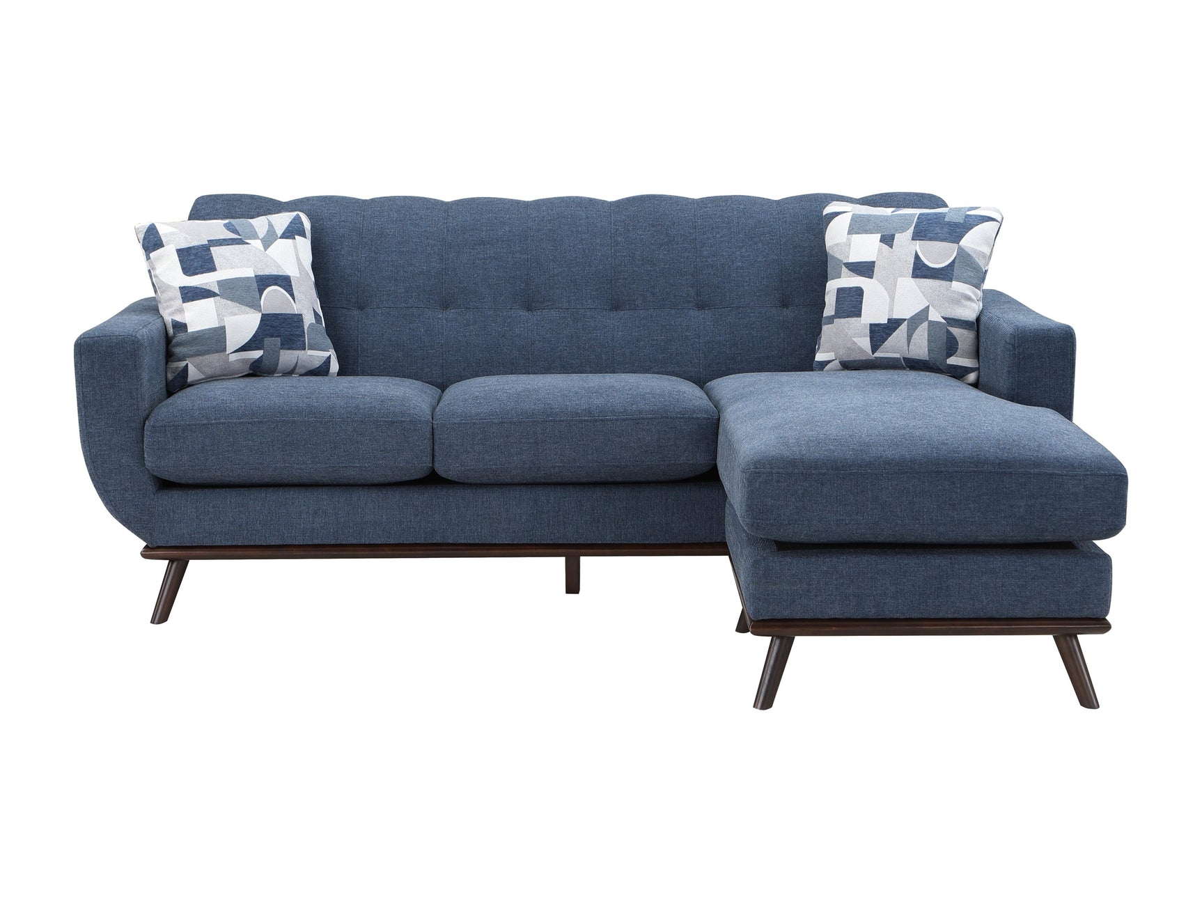 Everton Blue Reversible Sofa Chaise - Ornate Home
