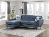 Everton Blue Reversible Sofa Chaise - Ornate Home