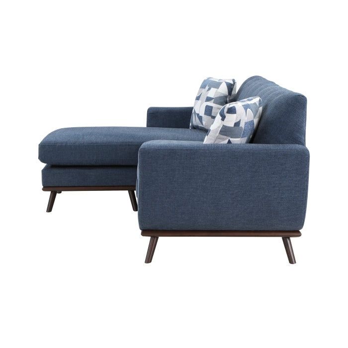 Everton Blue Reversible Sofa Chaise - Ornate Home