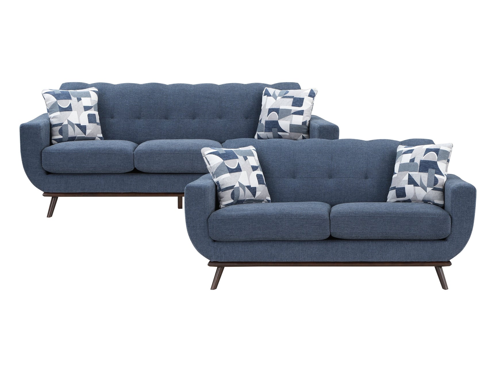 Everton Blue Sofa & Loveseat - Ornate Home
