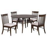 Everton Dark Walnut / Wheat 5-piece Dining Room Set - Ornate Home