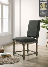 Everton Gray 19"W Fabric Dining Chair (Set of 2) - Ornate Home
