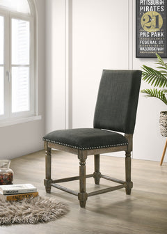 Everton Gray 19"W Fabric Dining Chair (Set of 2) - Ornate Home